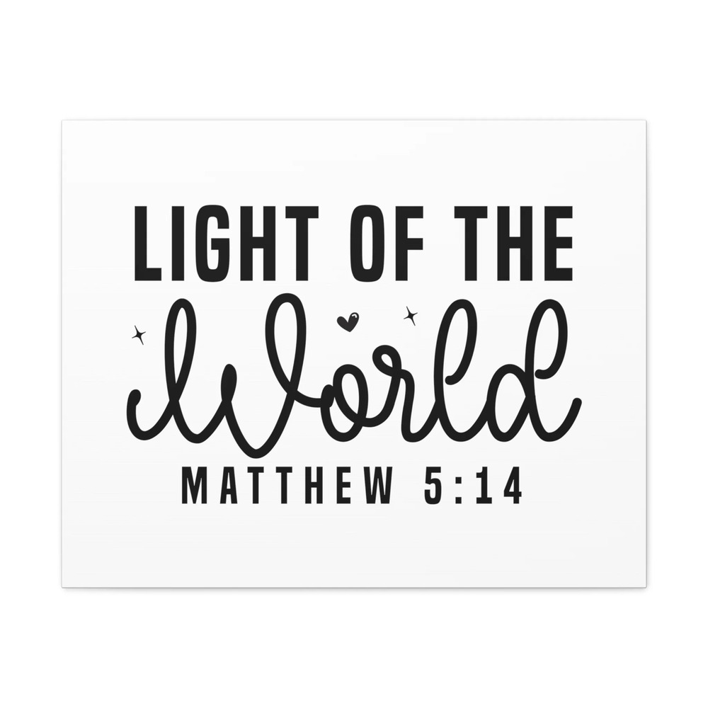 Scripture Walls Matthew 5:14 Light of the World Bible Verse Canvas Christian